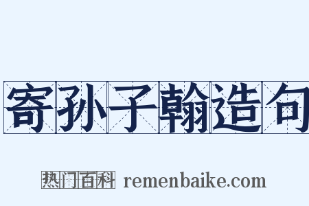 寄孙子翰造句是什么意思的图片